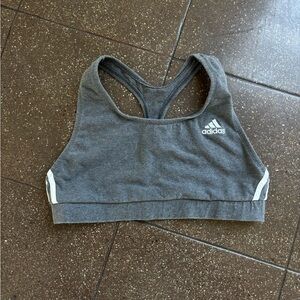 Adidas Charcoal Racerback Sports Bra